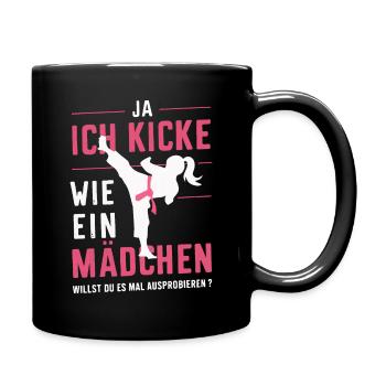 Karate Kampfsport Kämpfer Karate - Tasse einfarbig - Schwarz - Rechts