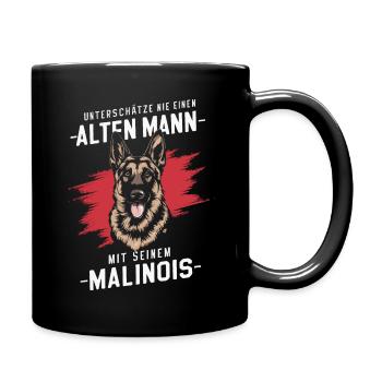 Chien de berger belge malinois Chiens - Mug uni - noir - Droite