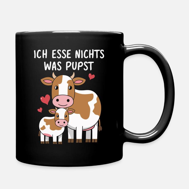 Vegetarier Veganer Tierschutz Tierrecht Veggie - Tasse einfarbig - Schwarz