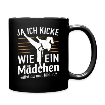 Karate Kampfsport Kämpfer Karate - Tasse einfarbig - Schwarz - Rechts