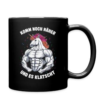 Unicorn Unicorns Mythical Creatures Mystical - Full Colour Mug - black - Right