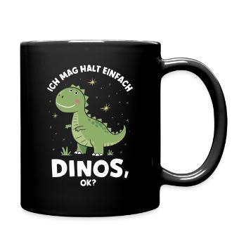 Dinosaur Dino Tyrannosaurus Rex Dinos Dinosaur - Full Colour Mug - black - Right