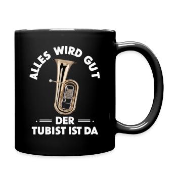 Tuba Tubist Instrument - Full Colour Mug - black - Right