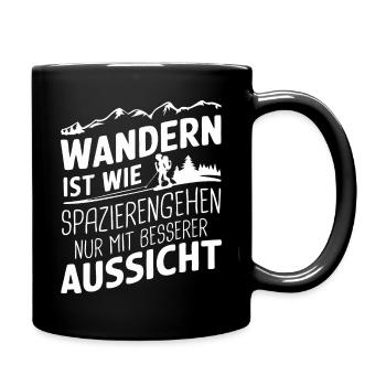 Hiking Hikers Hike Mountains Forest - Full Colour Mug - black - Right