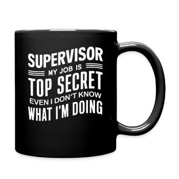 Supervisor Beruf - Tasse einfarbig - Schwarz - Rechts