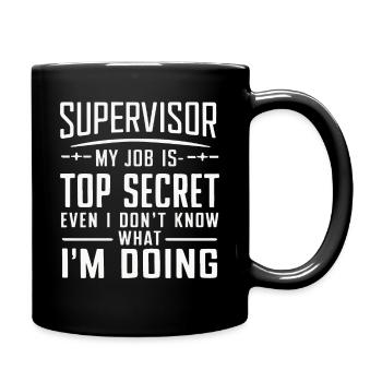 Supervisor Beruf - Tasse einfarbig - Schwarz - Rechts