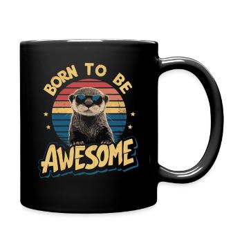 Otter Sea Otter - Full Colour Mug - black - Right
