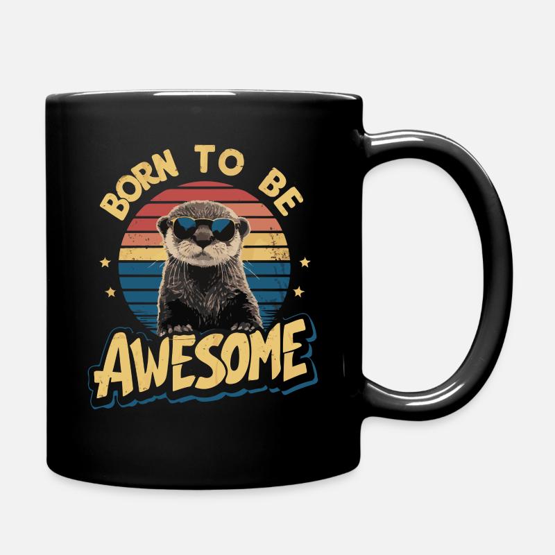 Otter Sea Otter - Full Colour Mug - black