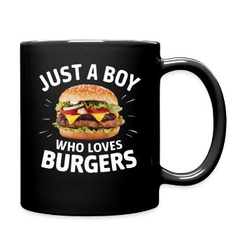 Burger Fast Food Hamburger Cheesburger Burgers - Tasse einfarbig - Schwarz - Rechts