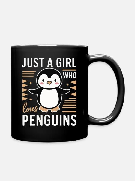 Pinguin Pinguine Tier - Tasse einfarbig - Schwarz