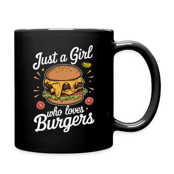 Burger Fast Food Hamburger Cheesburger Burgers - Tasse einfarbig - Schwarz - Rechts