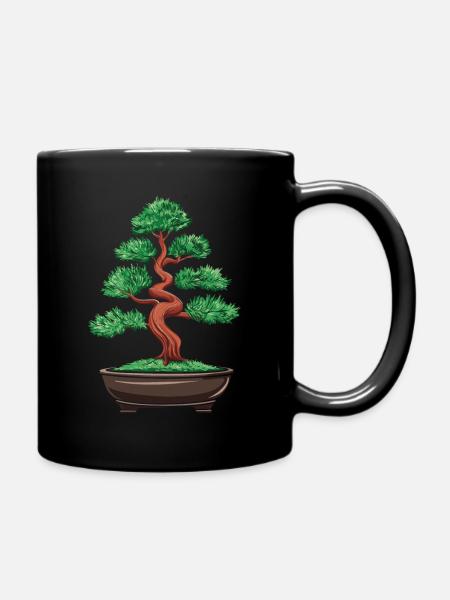 Bonsai Baum Japanisch Bonsai - Tasse einfarbig - Schwarz