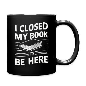 Bücher Buch lesen Bücherei Bibliothek Bücherwurm - Tasse einfarbig - Schwarz - Rechts