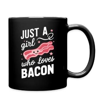 Bacon Frühstück Speck - Tasse einfarbig - Schwarz - Rechts
