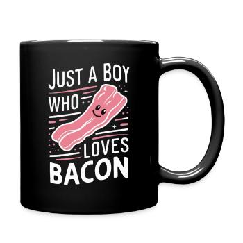 Bacon Frühstück Speck - Tasse einfarbig - Schwarz - Rechts