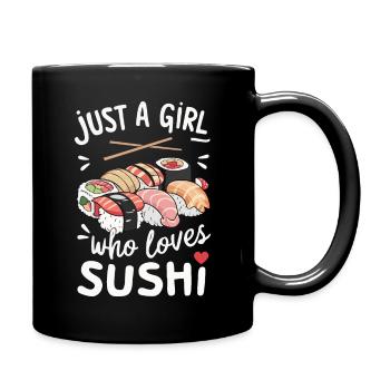 Sushi Japanisches Essen Maki Sushi Kawaii - Tasse einfarbig - Schwarz - Rechts