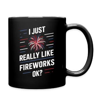 Pyrotechniker Feuerwerk Pyrotechnik - Tasse einfarbig - Schwarz - Rechts