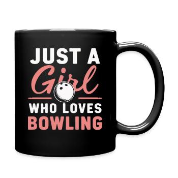 Bowling Bowler Pin Ball Bowling Ball - Tasse einfarbig - Schwarz - Rechts