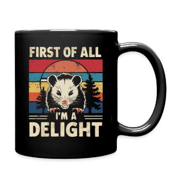 Opossum Possum Animal - Full Colour Mug - black - Right