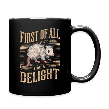 Opossum Possum Animal - Full Colour Mug - black - Right