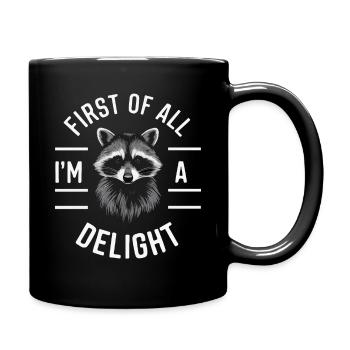 Raton laveur - Mug uni - noir - Droite