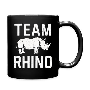 Nashorn Rhinozeros - Tasse einfarbig - Schwarz - Rechts