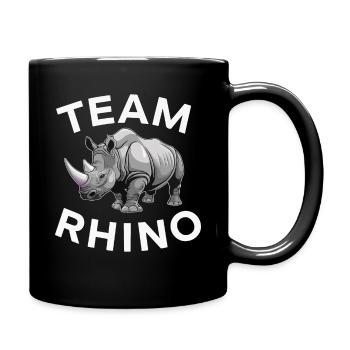 Nashorn Rhinozeros - Tasse einfarbig - Schwarz - Rechts