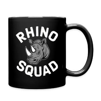 Nashorn Rhinozeros - Tasse einfarbig - Schwarz - Rechts
