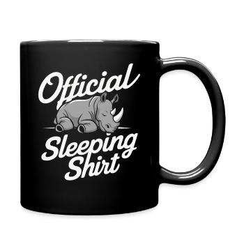 Nashorn Rhinozeros - Tasse einfarbig - Schwarz - Rechts