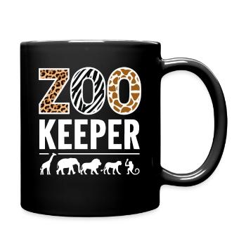 Animaux du zoo Gardien de zoo - Mug uni - noir - Droite