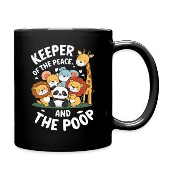 Animaux du zoo Gardien de zoo - Mug uni - noir - Droite