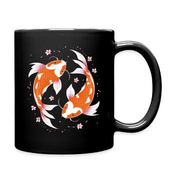Koi Poisson Carpe Japon Chine Poisson - Mug uni - noir - Droite