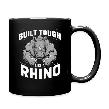 Nashorn Rhinozeros - Tasse einfarbig - Schwarz - Rechts