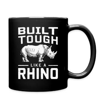 Nashorn Rhinozeros - Tasse einfarbig - Schwarz - Rechts