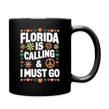 Florida USA America Seed - Full Colour Mug - black - Right