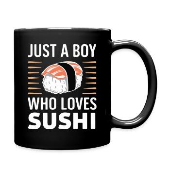 Sushi Japanisches Essen Maki Sushi Kawaii - Tasse einfarbig - Schwarz - Rechts