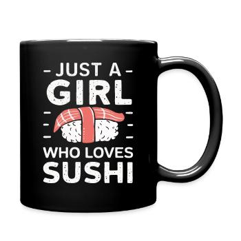 Sushi Japanisches Essen Maki Sushi Kawaii - Tasse einfarbig - Schwarz - Rechts