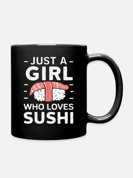 Sushi Cuisine Japonaise Maki Sushi Kawaii - Mug uni - noir