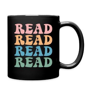 Bücher Buch lesen Bücherei Bibliothek Bücherwurm - Tasse einfarbig - Schwarz - Rechts