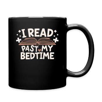 Bücher Buch lesen Bücherei Bibliothek Bücherwurm - Tasse einfarbig - Schwarz - Rechts