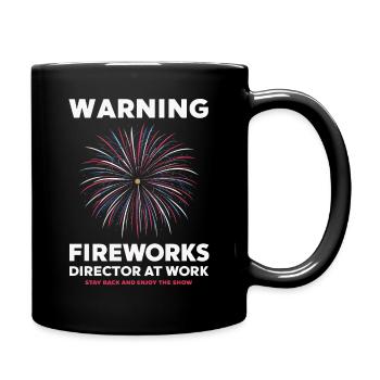 Pyrotechniker Feuerwerk Pyrotechnik - Tasse einfarbig - Schwarz - Rechts