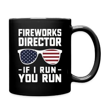 Pyrotechniker Feuerwerk Pyrotechnik - Tasse einfarbig - Schwarz - Rechts