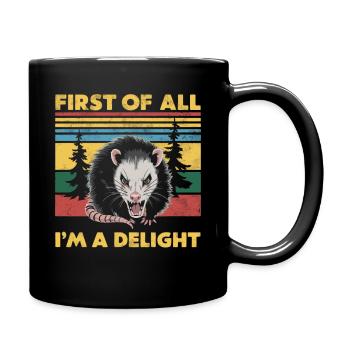 Opossum Possum Animal - Full Colour Mug - black - Right