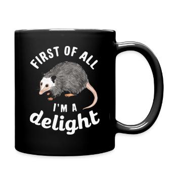 Opossum Possum Animal - Full Colour Mug - black - Right
