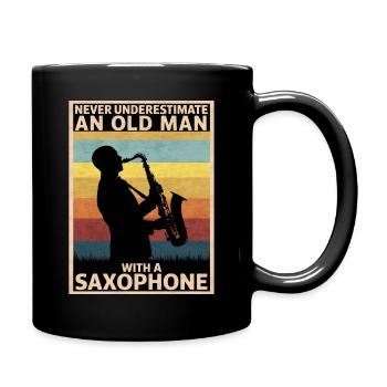 Saxophon Saxofon - Tasse einfarbig - Schwarz - Rechts