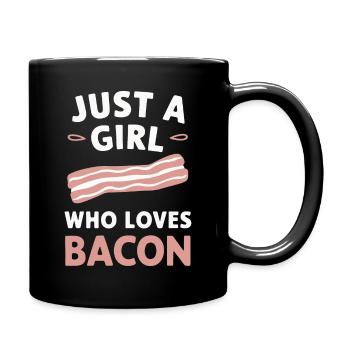Bacon Frühstück Speck - Tasse einfarbig - Schwarz - Rechts
