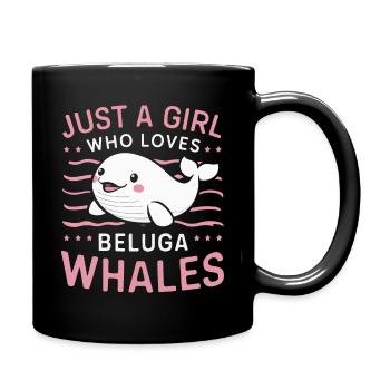Beluga Wal Ozean Belugas Wale - Tasse einfarbig - Schwarz - Rechts
