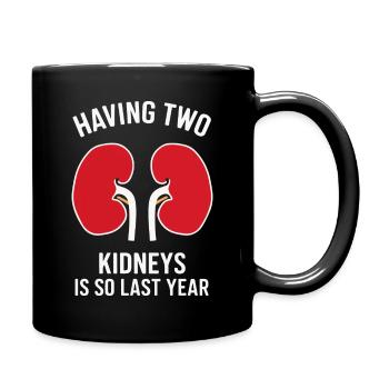 Nierenspender Niere Organspender - Tasse einfarbig - Schwarz - Rechts