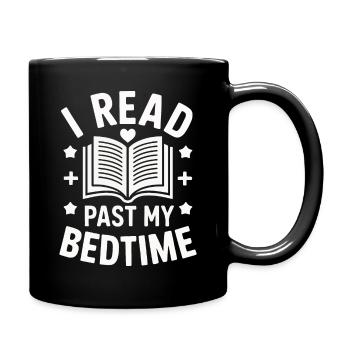 Bücher Buch lesen Bücherei Bibliothek Bücherwurm - Tasse einfarbig - Schwarz - Rechts