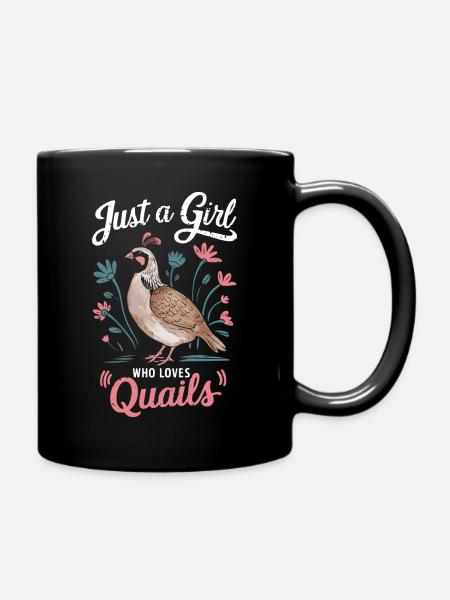 Wachtel Vogel Wachteln - Tasse einfarbig - Schwarz
